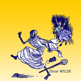 a ghost afraid by two children